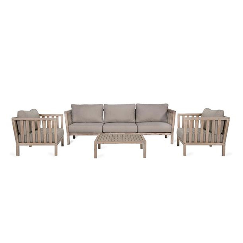 Porthallow 3 Seater Sofa Set, Natural-1