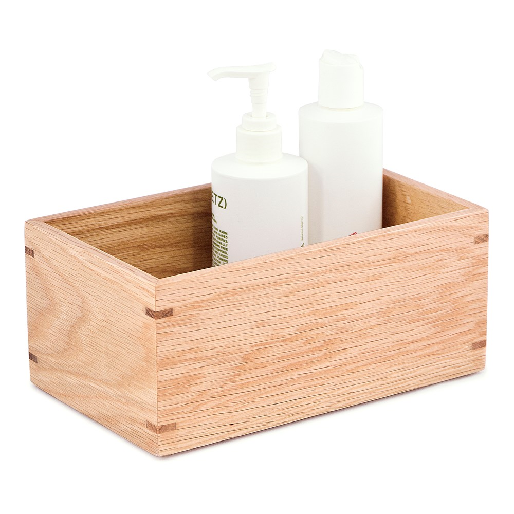 Mezza Storage box, H10 x W23 x D14cm, Oak-3