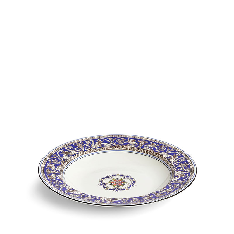 Florentine Rim Soup Bowl, D22.8cm, Marine-0