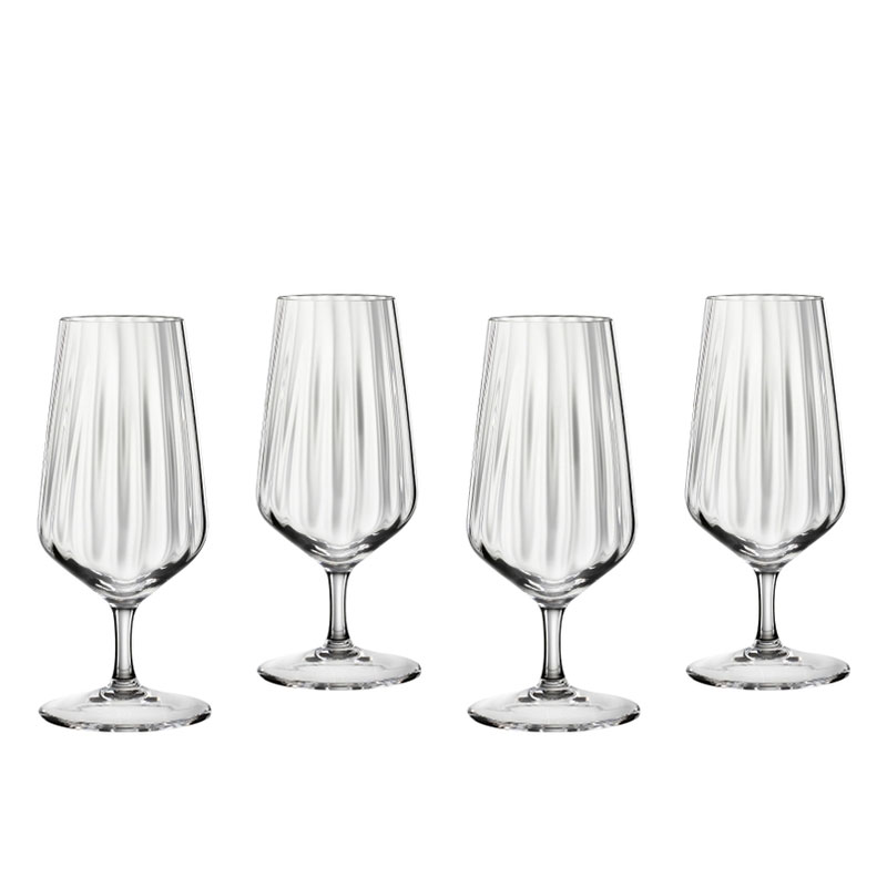 Lifestyle Set of 4 Beer Glass, 440ml, Clear-0