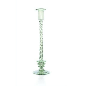 Thebes Candlestick, H30cm, Green-0