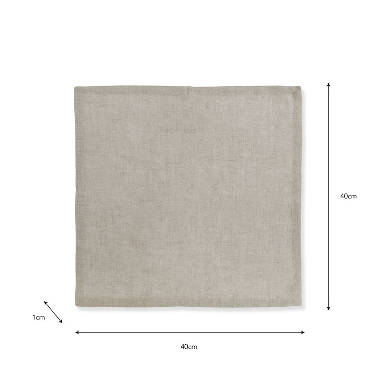 Classic Set of 4 Napkins, 40 x 40cm, Natural-3