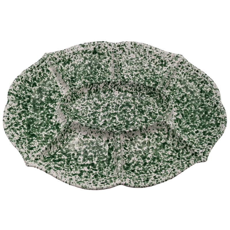 Splatter Serving Platter, 45cm, Green-0