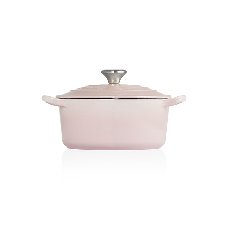 Signature Cast Iron Heart Casserole, Shell Pink-4