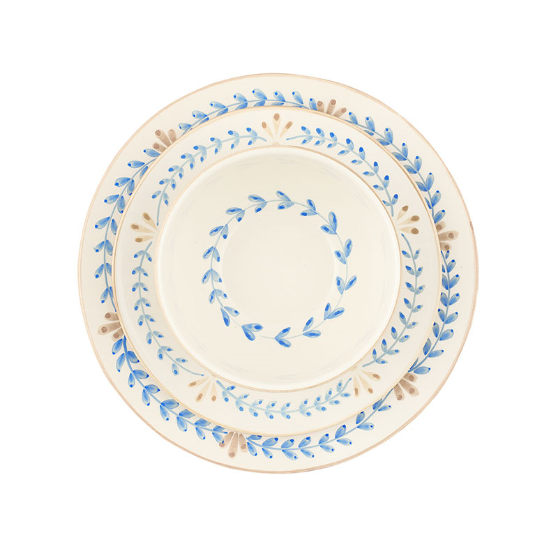 Elouise Dessert Plate, Blue Taupe, 22cm-4