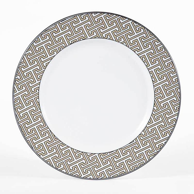 Maze Set of 2 Dinner Plate, D26cm, Truffle-0