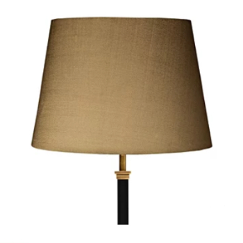 Straight empire Shade, 30cm, Taupe dupion silk-0