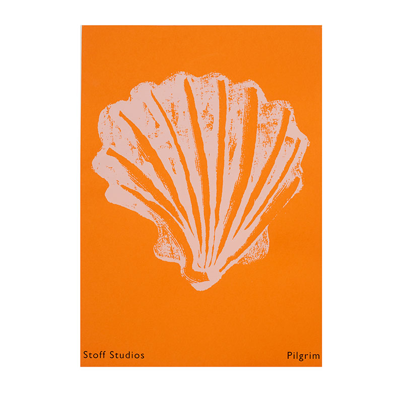 Pilgrim Print, 60 x 42cm, Tangerine-0