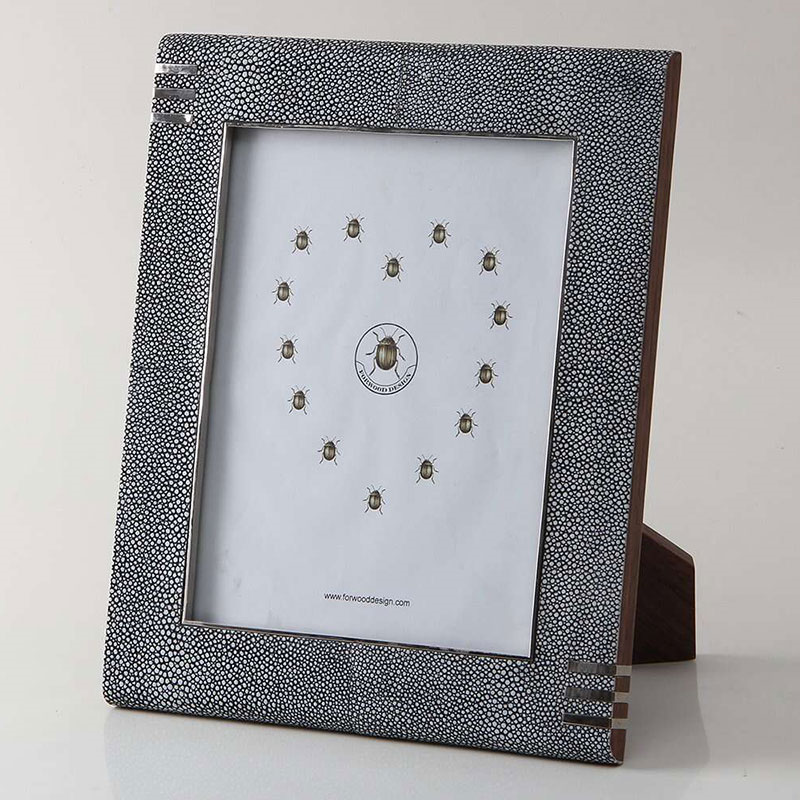 Chandler Photo  Frame, 10 x 8", Charcoal Shagreen-0