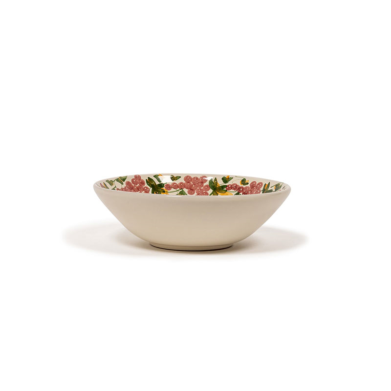 Vine Bowl, D23cm, Green and Pink-2