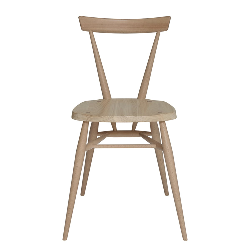 Originals Stacking Chair, L.Ercolani by Ercol, H80 x W49 x D50cm, Natural-2