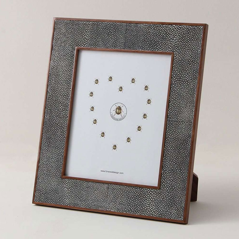 Classic Photo  Frame, 10 x 8", Charcoal Shagreen-3