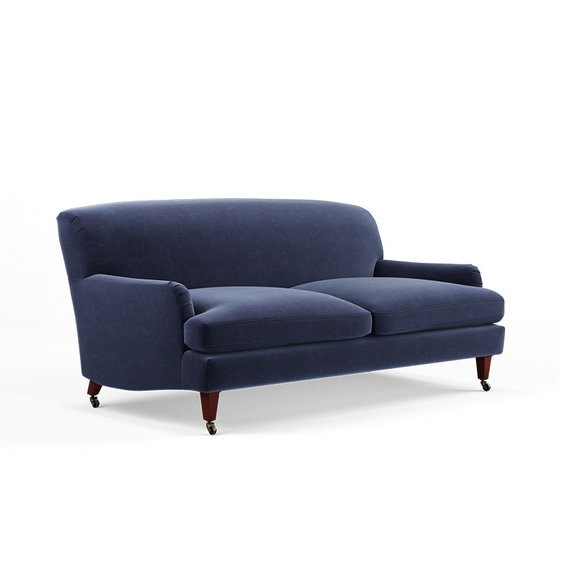 Coleridge Three Seater Sofa, Sapphire-1