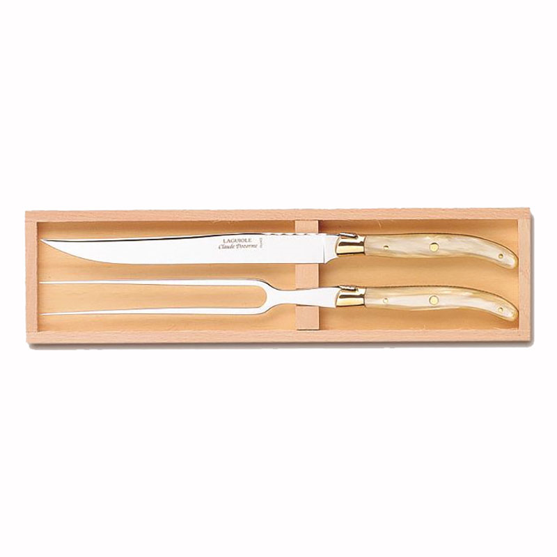 Claude Dozorme- 2-Piece Laguiole Carving Set,-0