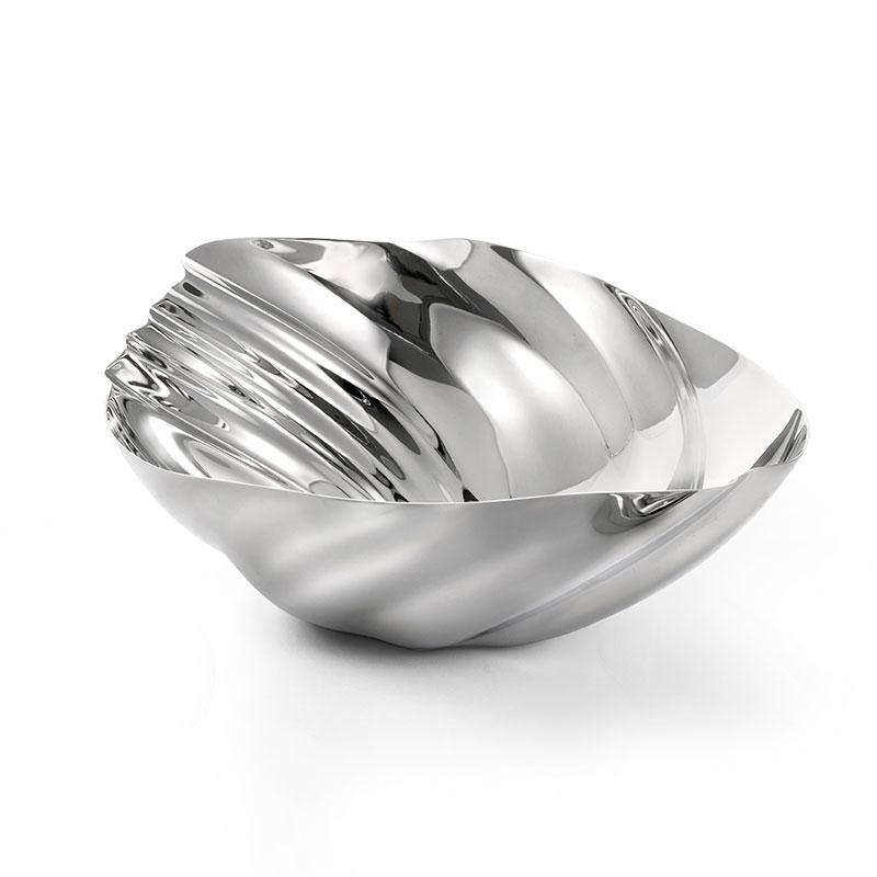 Cascade Dish, D28.5 x H12cm, Stainless Steel-0