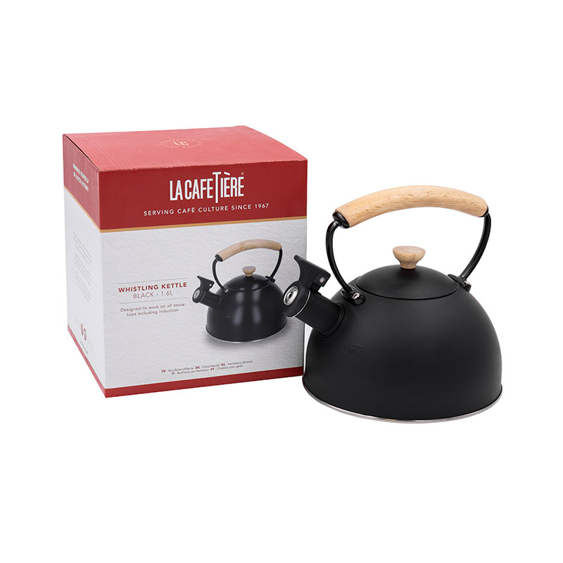 Whistling Kettle Wood Handle, 2.5L, Black-5