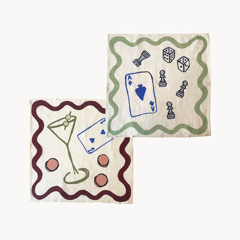 Games Set of 2 Napkins, 45 x 45cm, Multi-1