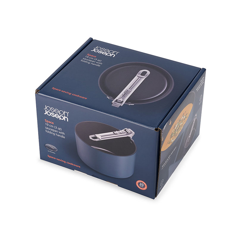 Space Folding Saucepan & Lid, 19cm, Midnight Blue-8