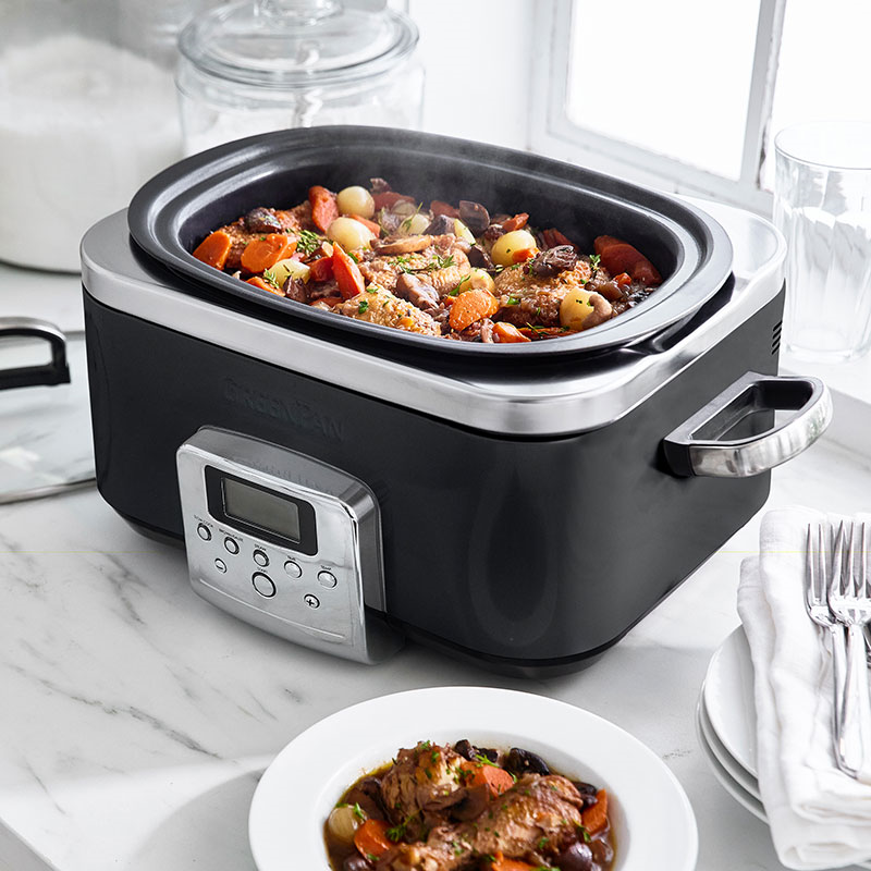 Non-Stick Slow Cooker, 6L, Black-2