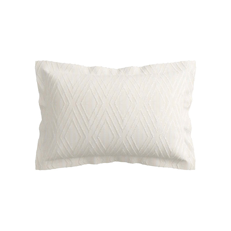 Emani Clipped Oxford Pillowcase, Chalk-1