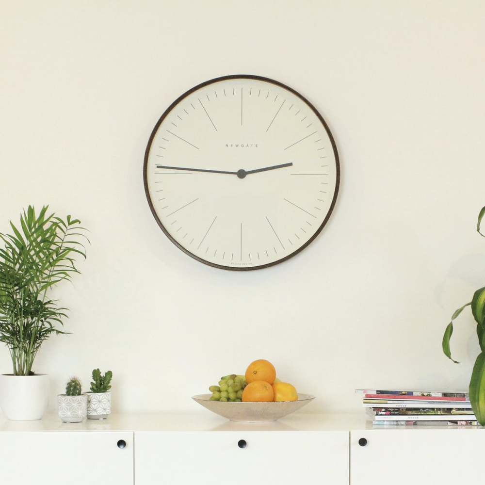 Mr Clarke Wall clock, Dia53cm, dark stain finish-2