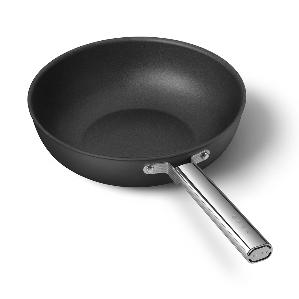 Retro 50's Style Non-Stick Wok, 30cm, Black-6