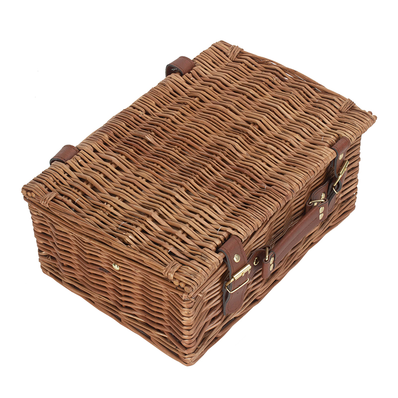 Tweed 2 Person Classic Picnic Hamper, Green-1