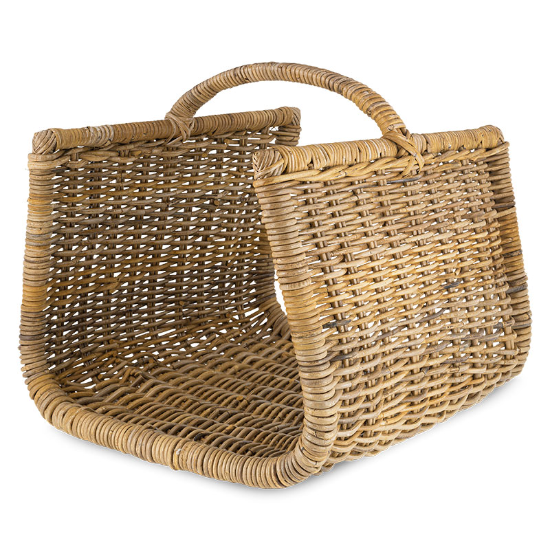 Sadra Log Basket, Rattan-1