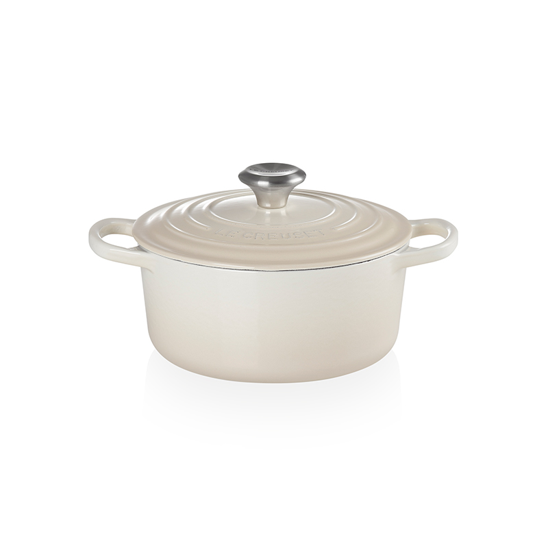 Signature Cast Iron Round casserole, 20cm - 2.4 litre, Meringue-0