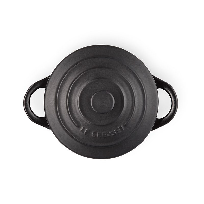 Stoneware Petite round casserole, 10cm, Satin Black-1