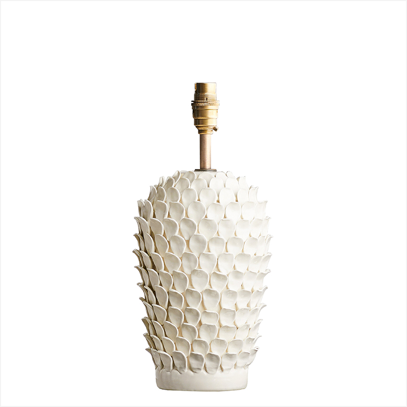 Stucco Table Lamp Base Only, H40cm x W20cm, Stone-1