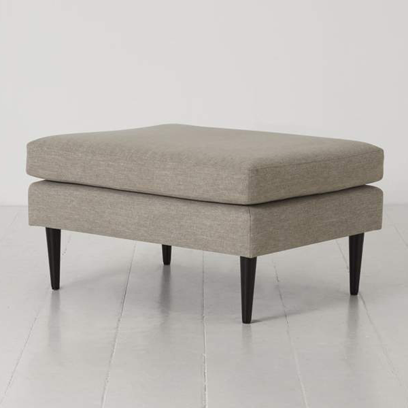 Model 02 Linen Ottoman, Pumice-1