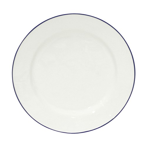 Beja Set of 6 dinner plates, 28cm, White With Blue Rim-0