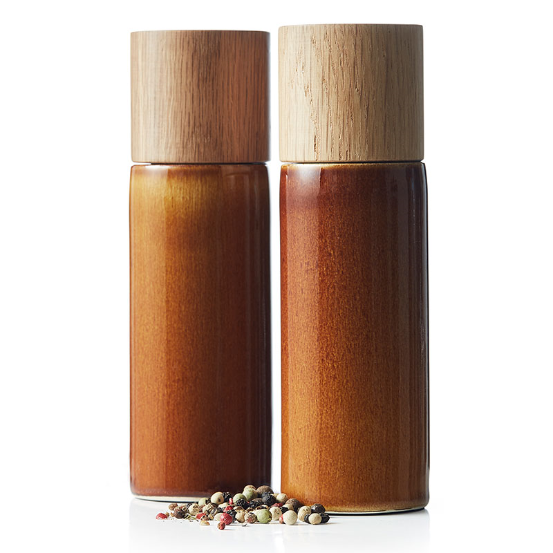 Gastro Salt and Pepper Mill, H17cm, Amber-0