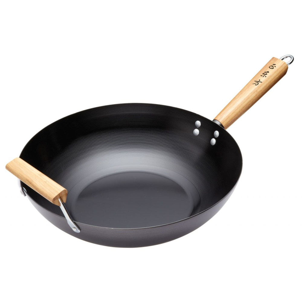 Oriental Carbon Steel Non Stick Wok, D35cm-0