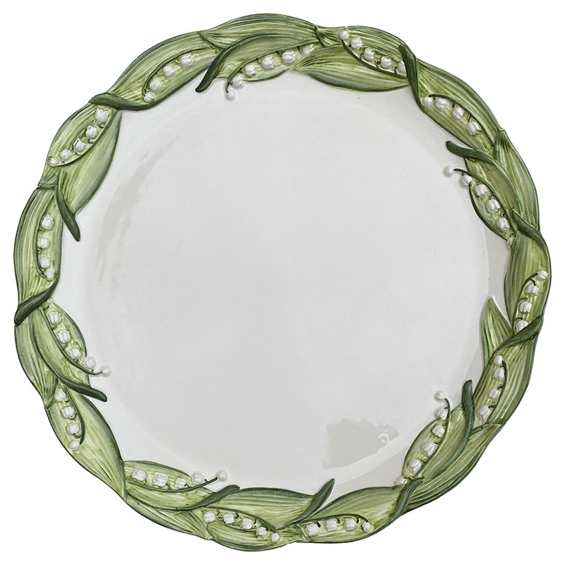 Lily Of The Valley Charger Plate, D32cm, Green-0