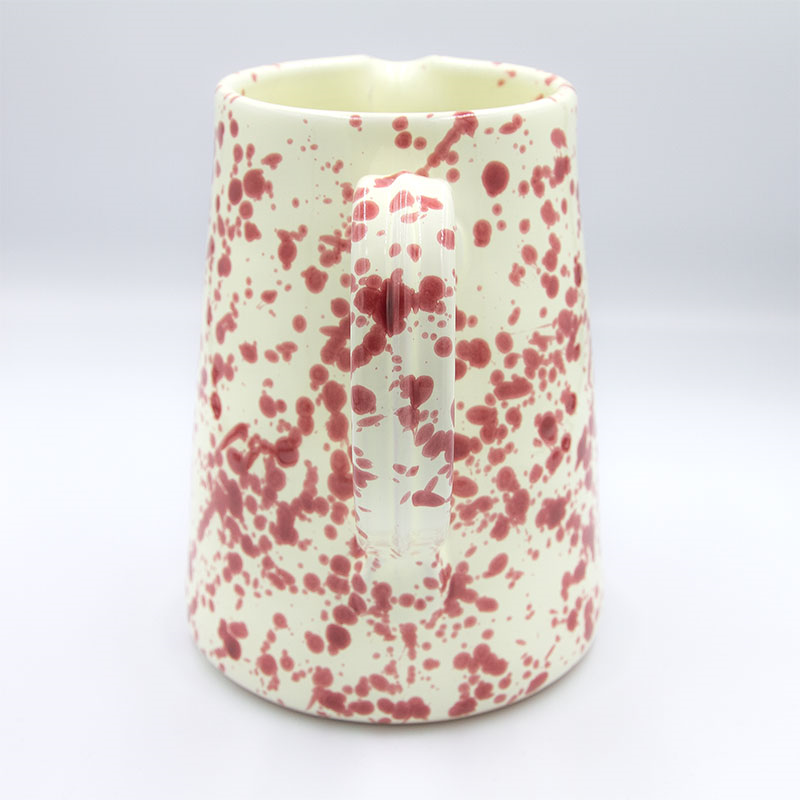 Splatter Jug, H14cm, Cranberry-2