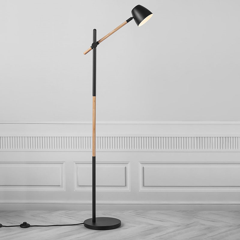 Theo Floor Lamp, H130.5cm, Black-1