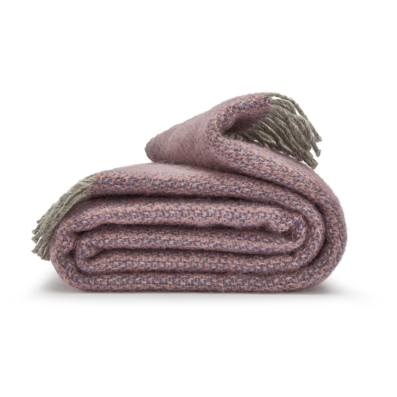 Illusion Pure Wool Throw, 150 x 183cm, Lavender-3