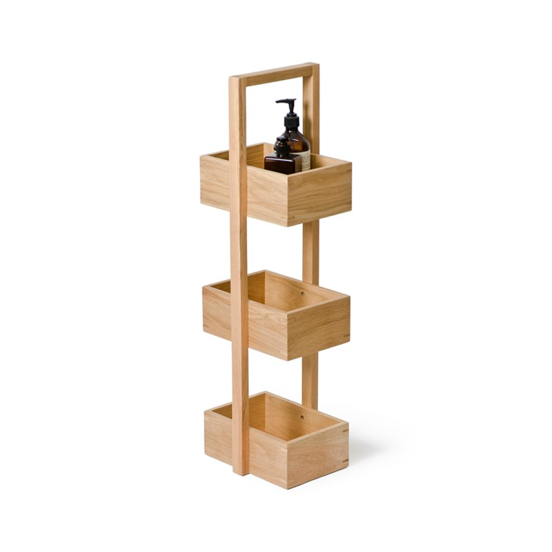 Mezza 3 tier caddy, H84 x W22 x D26cm, Oak-3