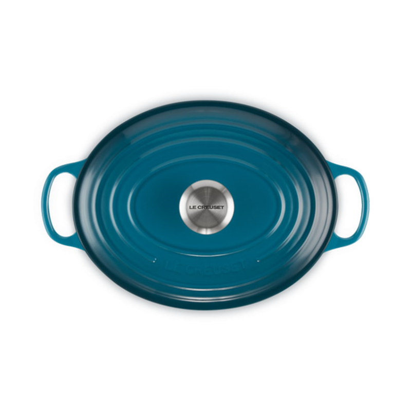 Signature Cast Iron Oval Casserole, 27cm, Deep Teal-1