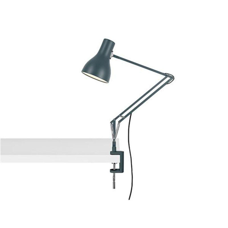 Type 75 Lamp with Desk Clamp, Slate Grey-0