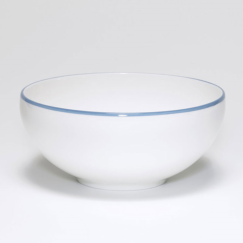 Breakfast Bowl, D15cm, Cornflower Blue Rim-0