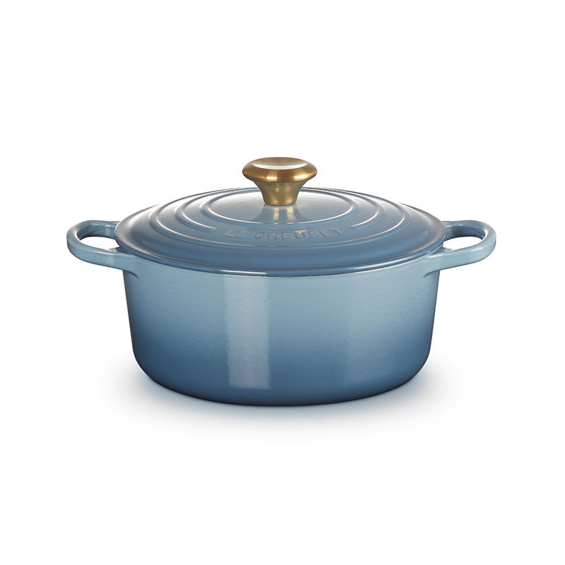 Signature Cast Iron Round Casserole, 24cm, Chambray-1