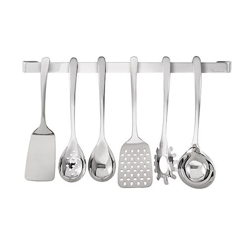 Signature 7 piece utensil rack set, Stainless Steel-0