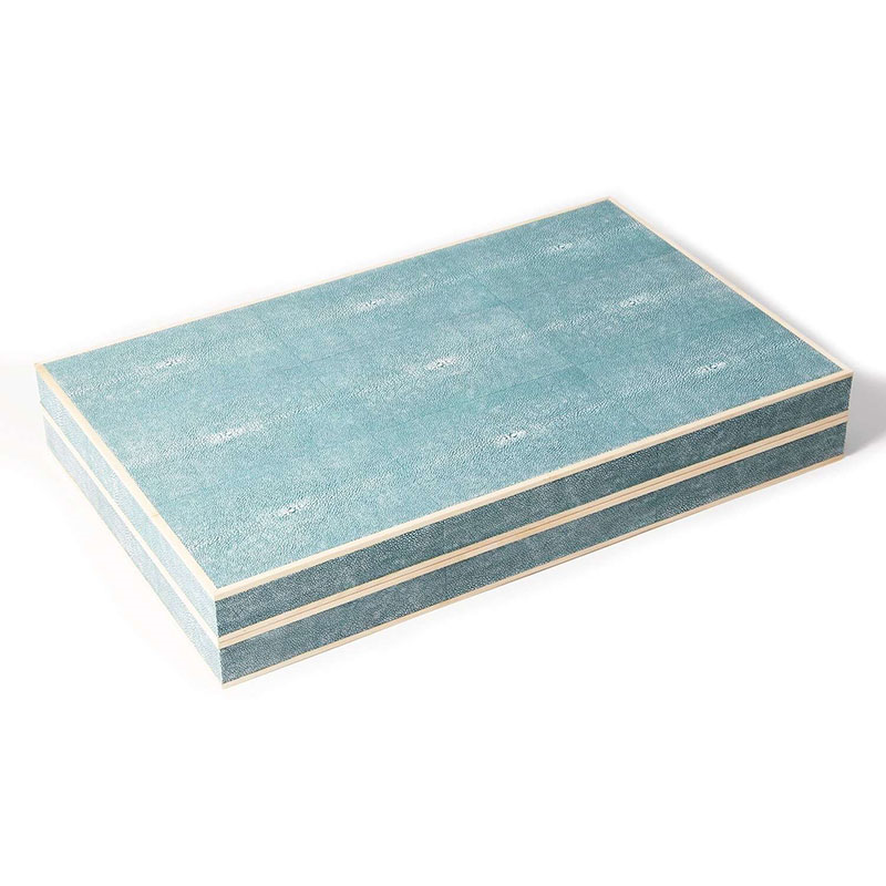 Backgammon Board, 54 x 34cm, Teal Shagreen-3