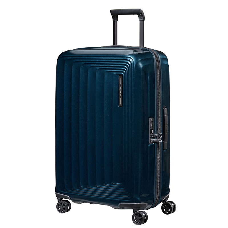 Nuon Suitcase, H69 x L45 x W28/31cm, Metallic Dark Blue-0