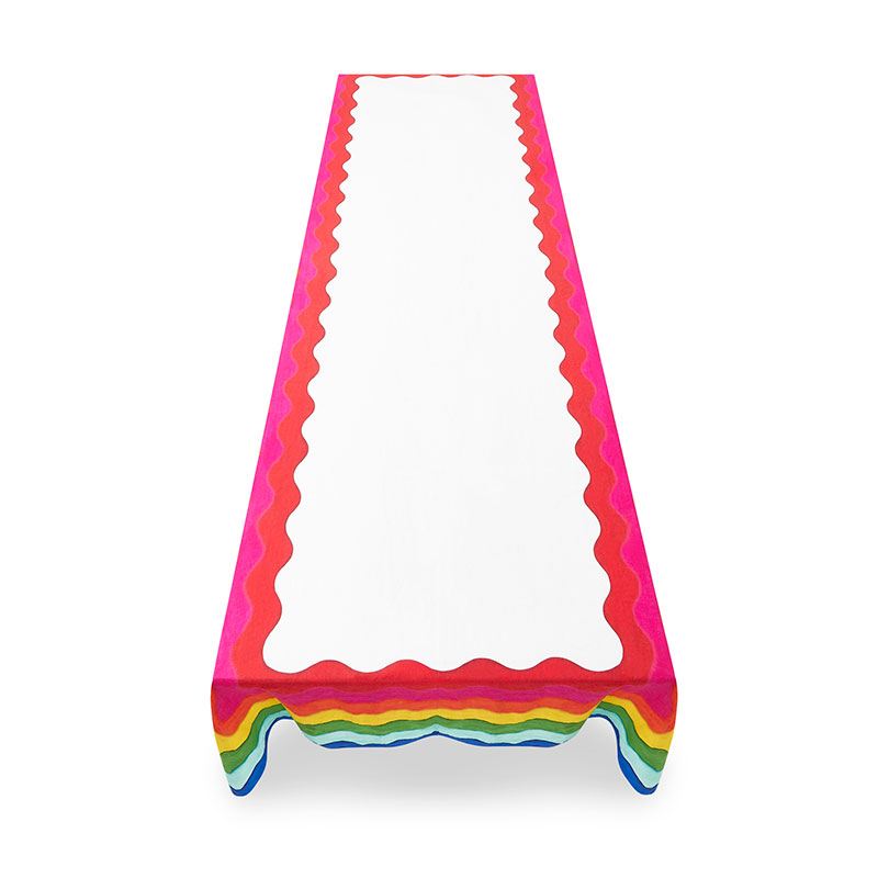 Summer Rainbow Linen Tablecloth, 300cm x 165cm, Multi-2