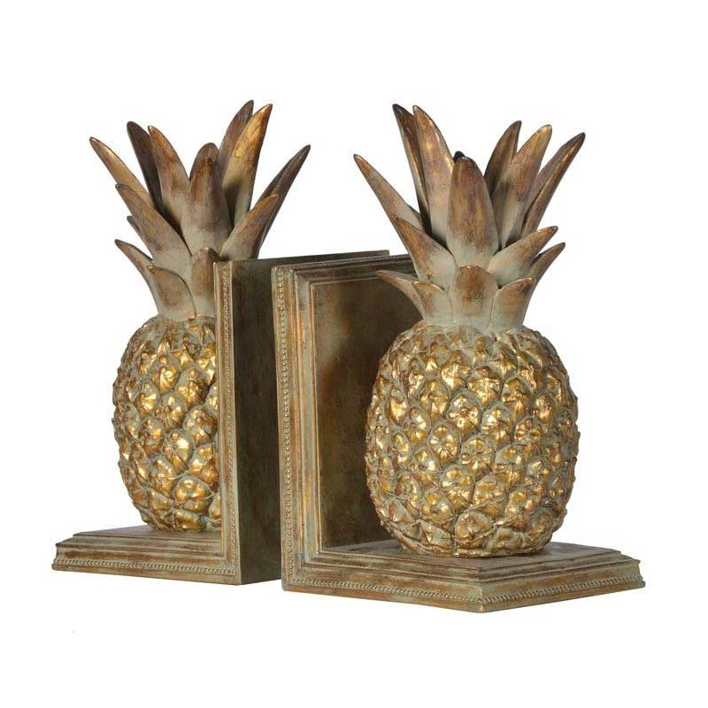 Bookends, Pineapple, Golden, 20cm-0