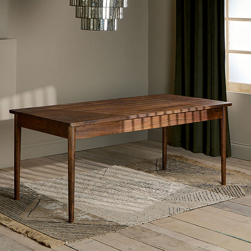 Anbu Acacia Dining Table, Washed Walnut-4